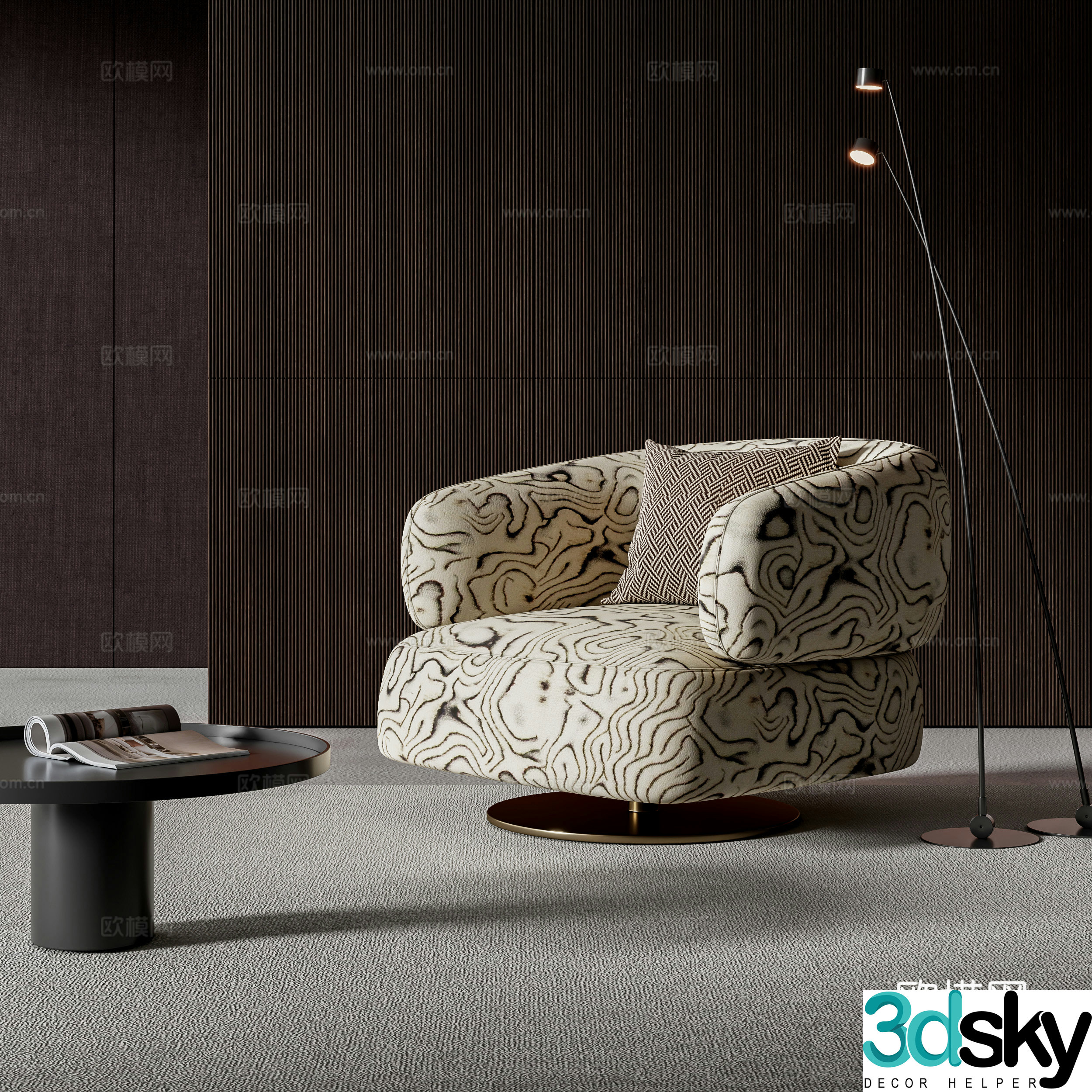 Modern leisure chair 3d model