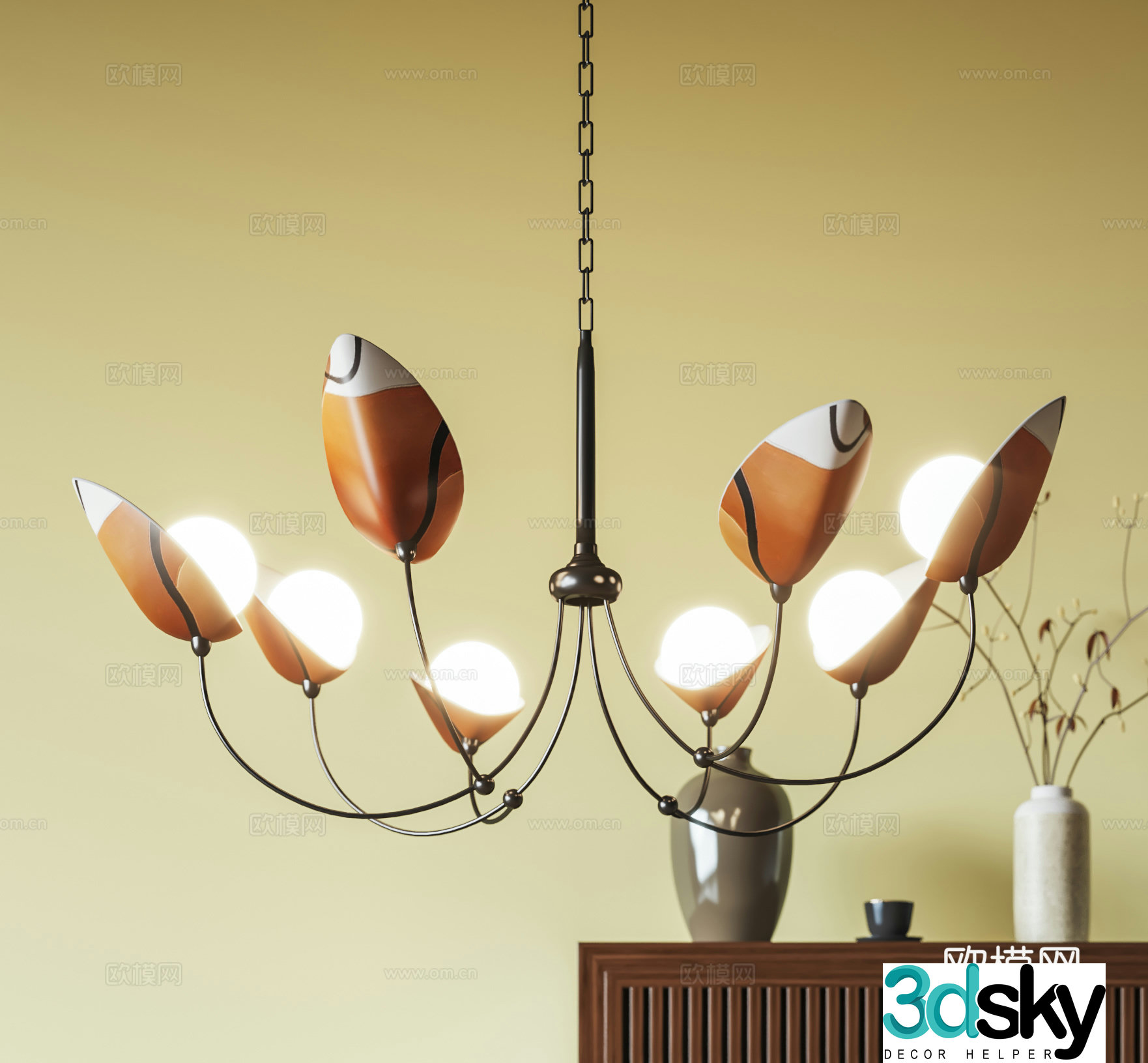 Middle Ages 3D Model of Wasabi Chandelier