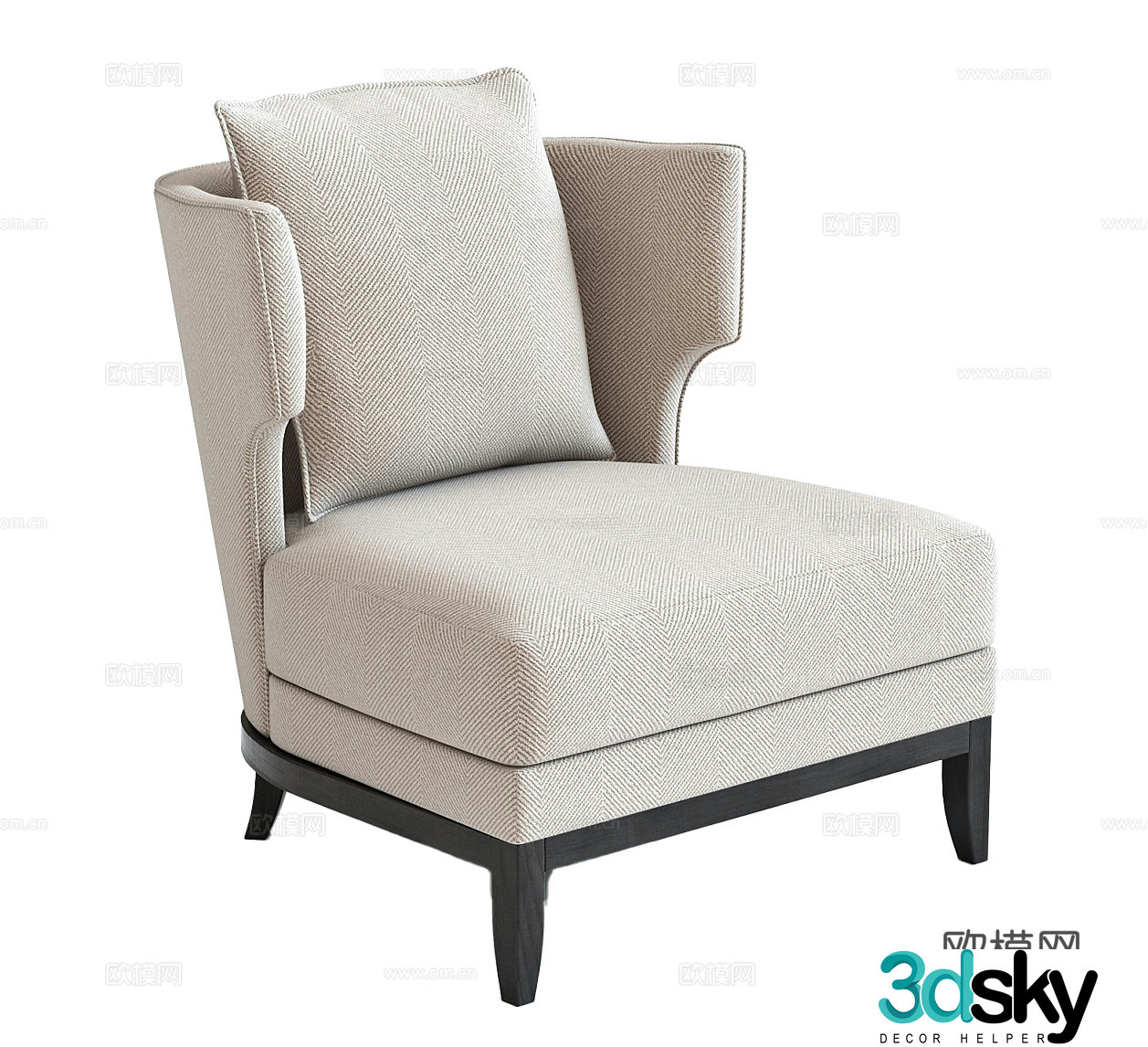 Fabric single sofa Fabric single chair Fabric sofa chair Fabric leisure chair Outdoor small sofa 3D model
