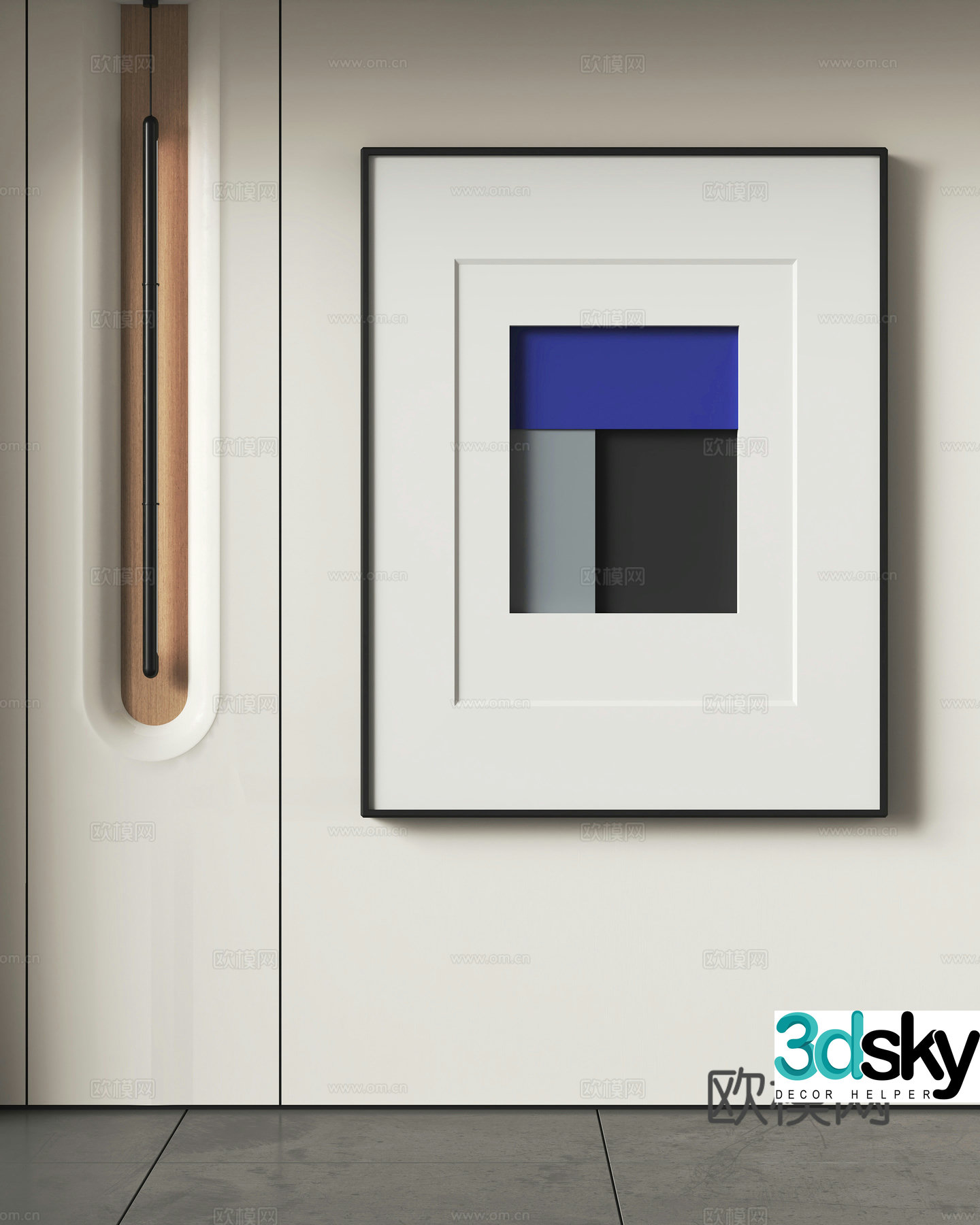 Modern decorative hanging painting 3d model