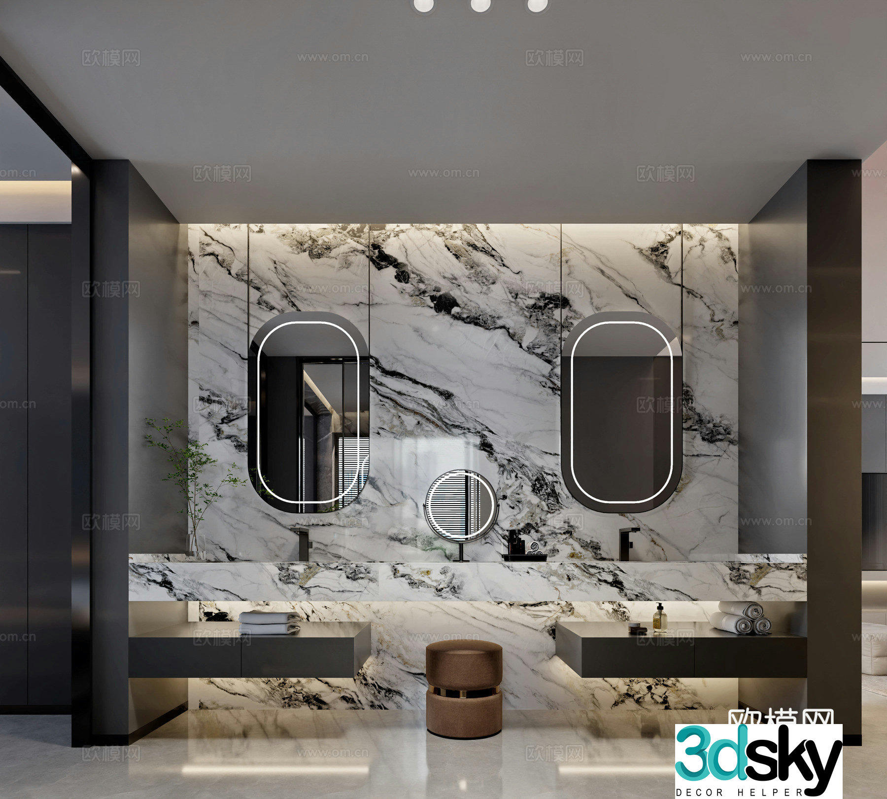 Modern bathroom 3d model