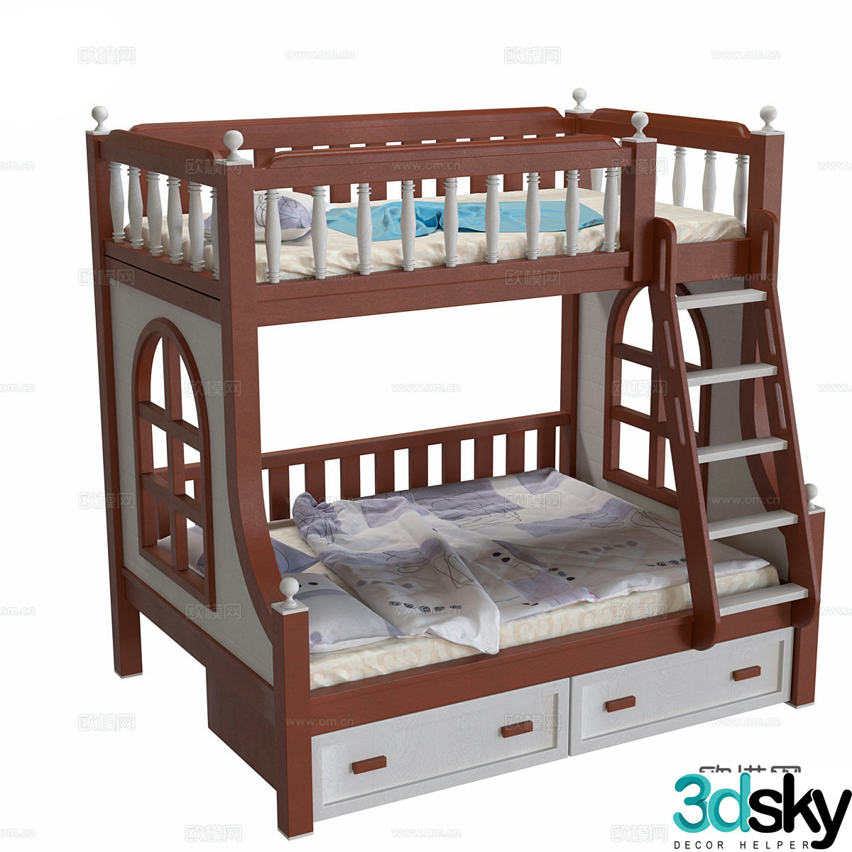 New Chinese children’s bed 3D model