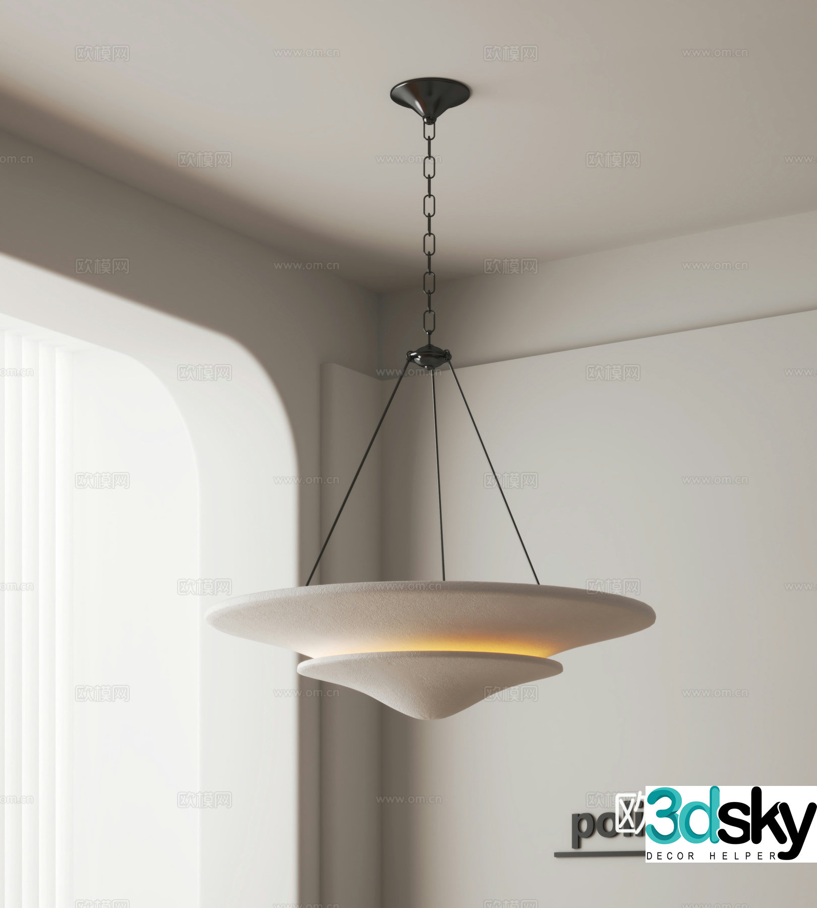 3D model of medieval style chandelier