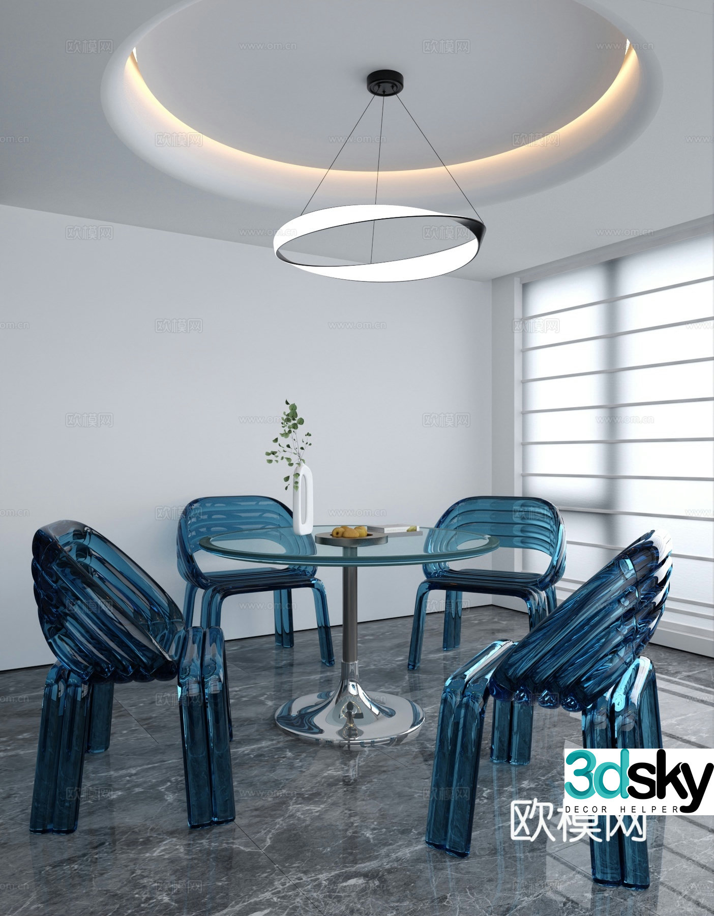Leisure table and chair 3d model