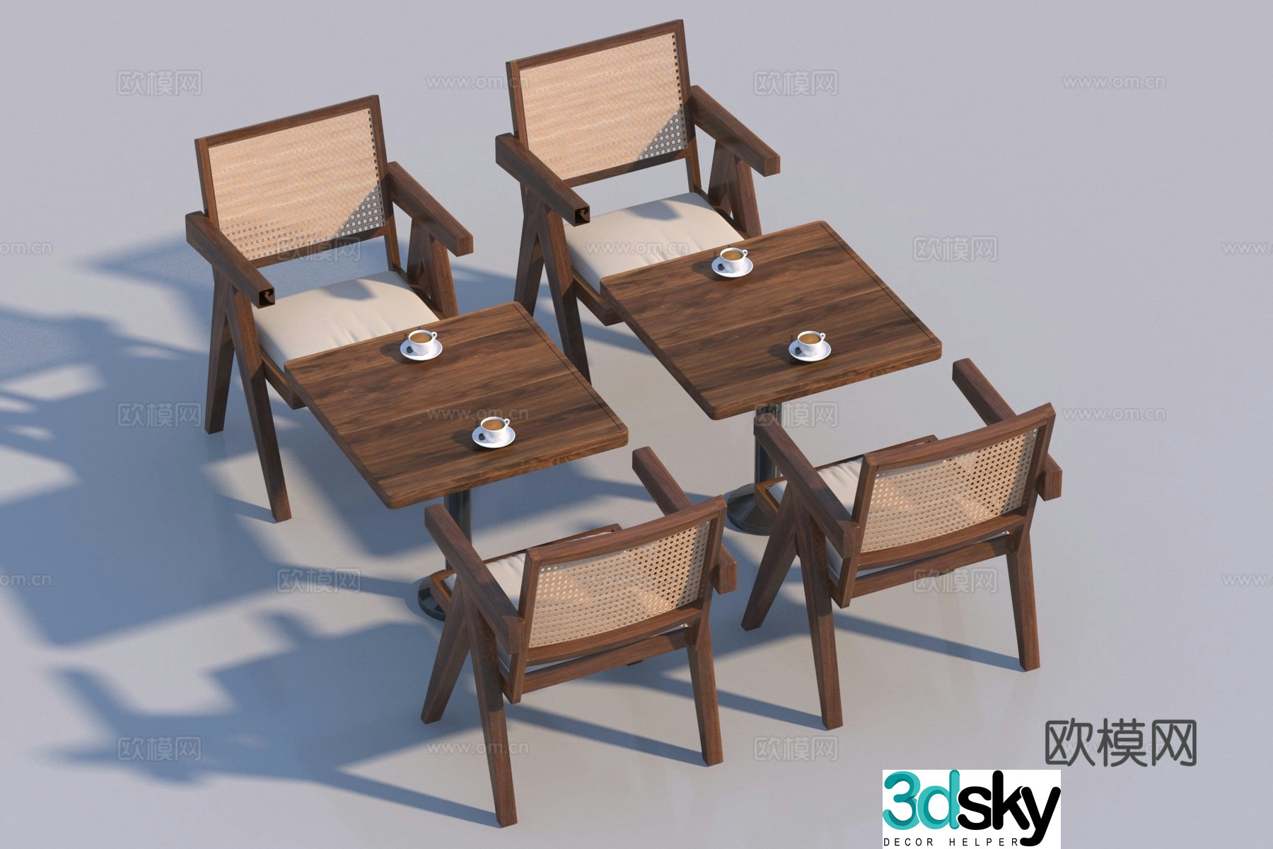 Waslime leisure table and chair 3D model