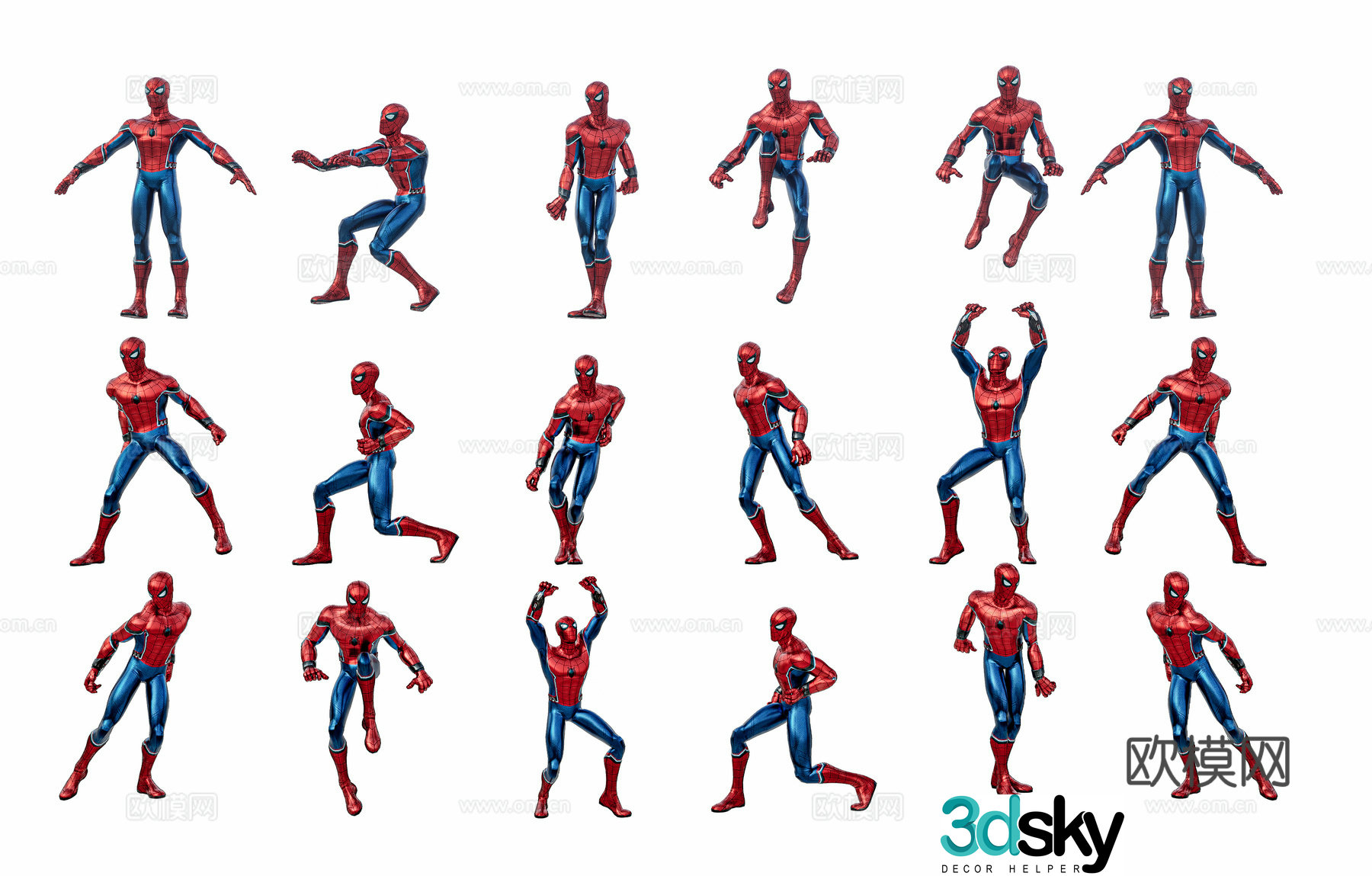 Modern Spider-Man Amazing Spider-Man Spider-Man Superhero Movie Hero Characters Spider-Man 3D Model