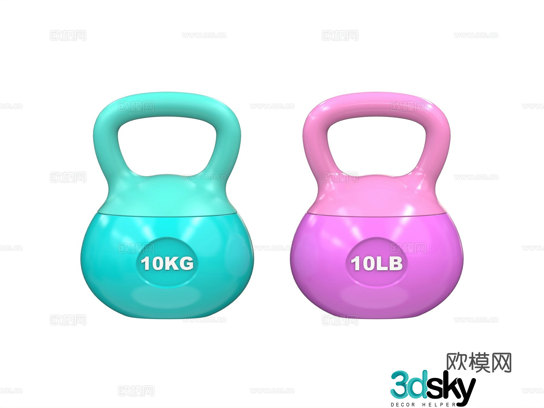 Kettlebell Fitness Equipment Yoga Supplies Dumbbell 3D Model