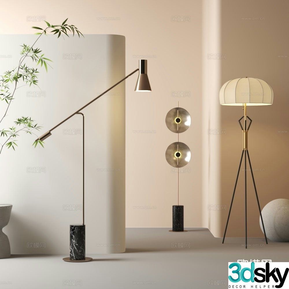 Modern floor lamp 3d model