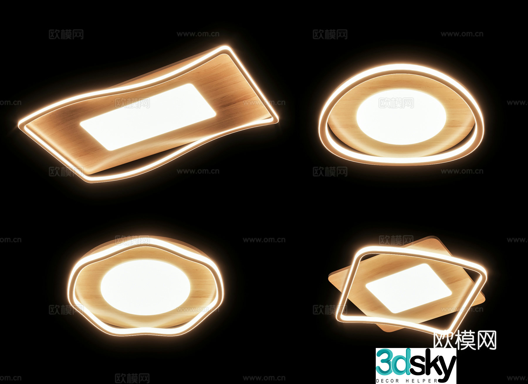 Modern ceiling light 3d model