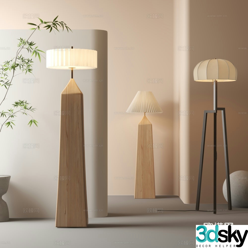 Modern floor lamp 3d model