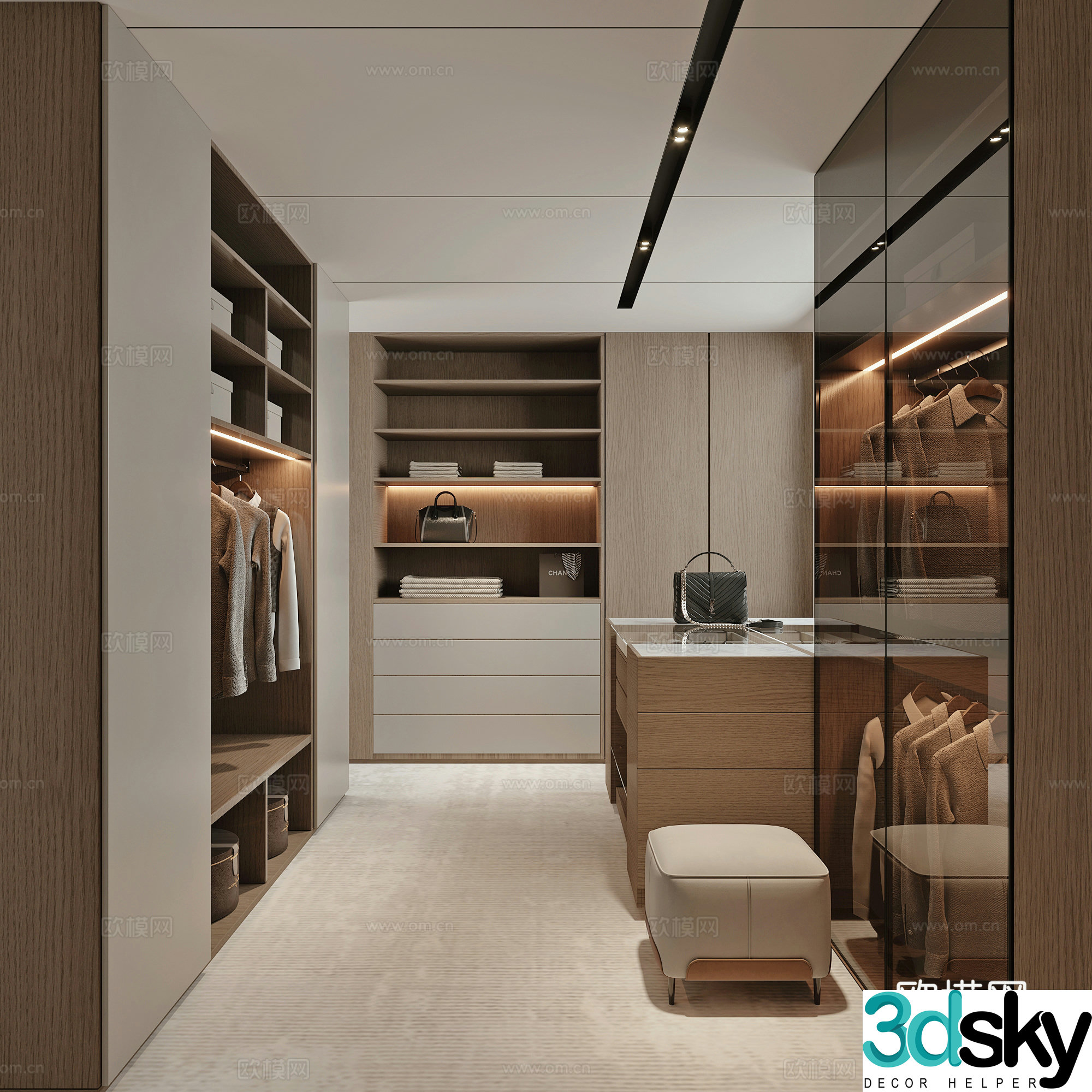 Modern cloakroom 3d model
