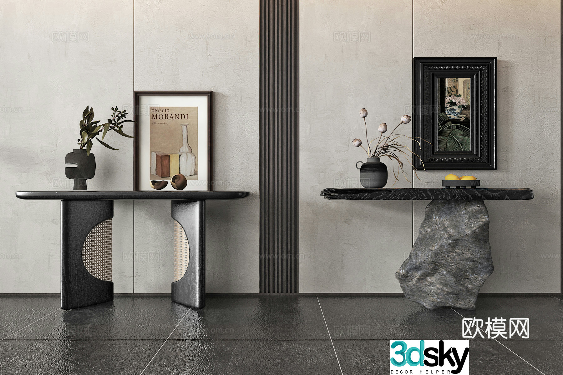 Middle-aged style of Sagittarius 3D model of the entrance hall