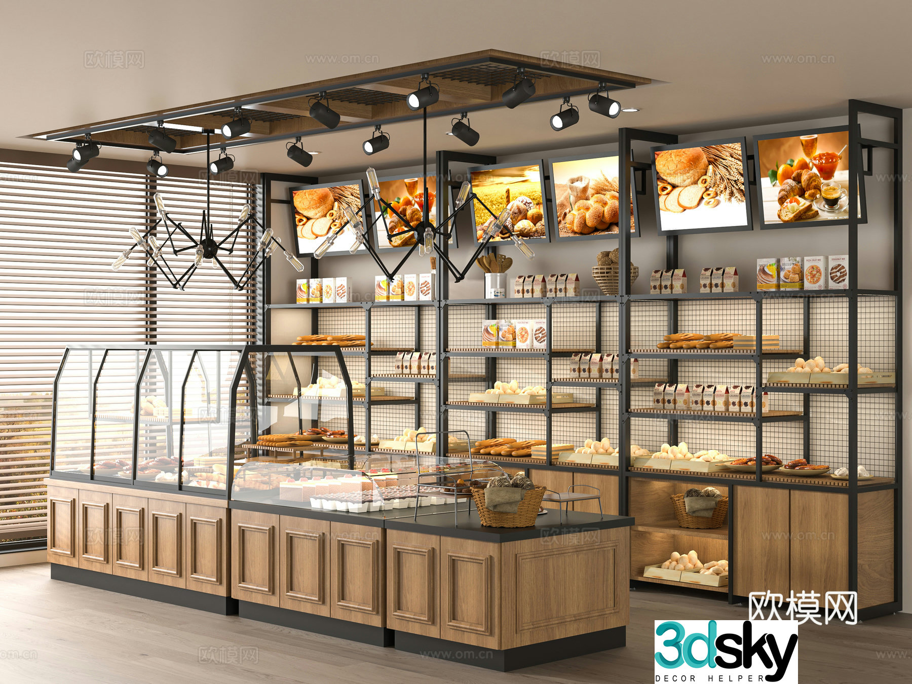 Modern bakery 3d model