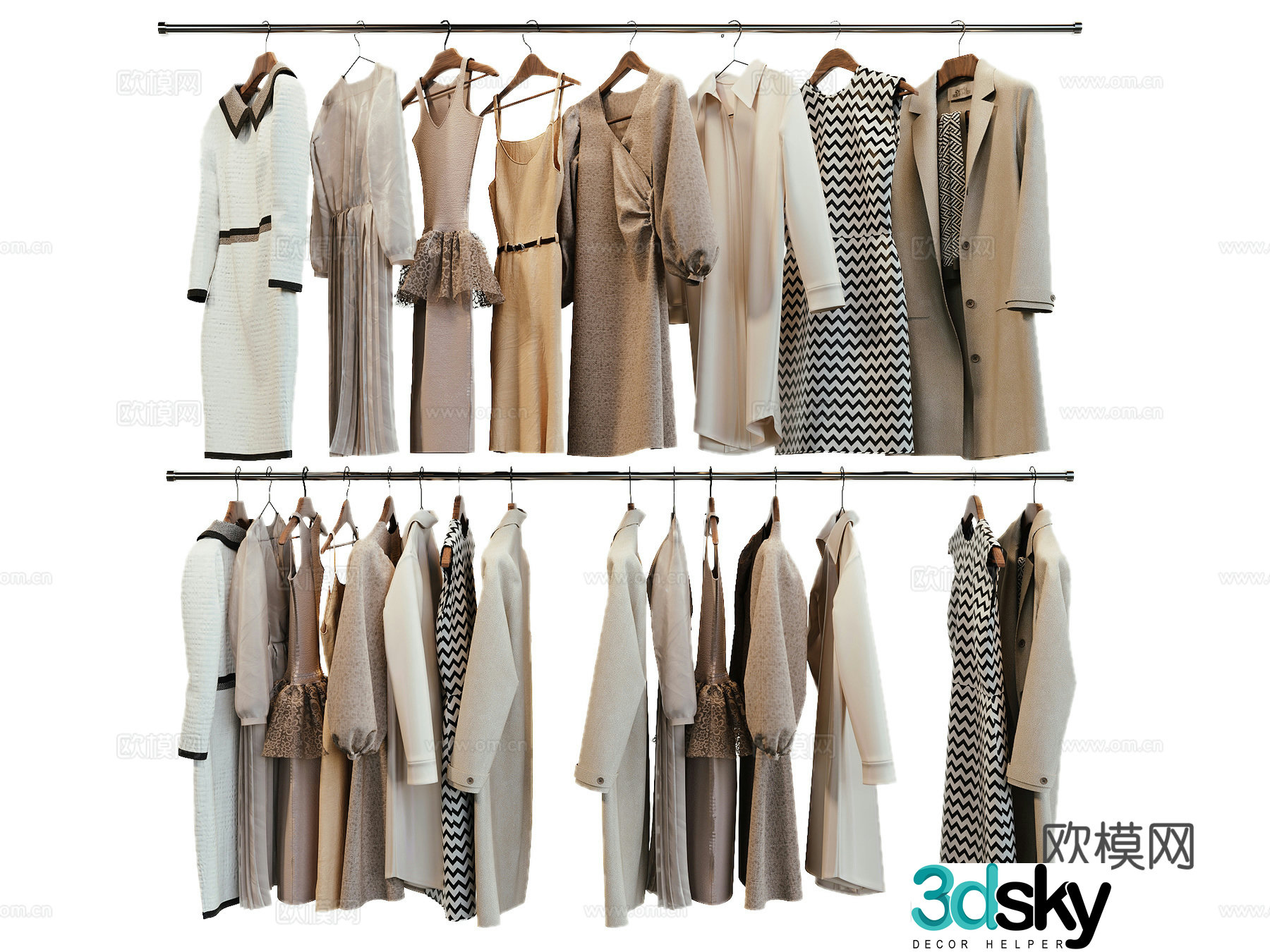 Modern clothes women’s clothing 3d model