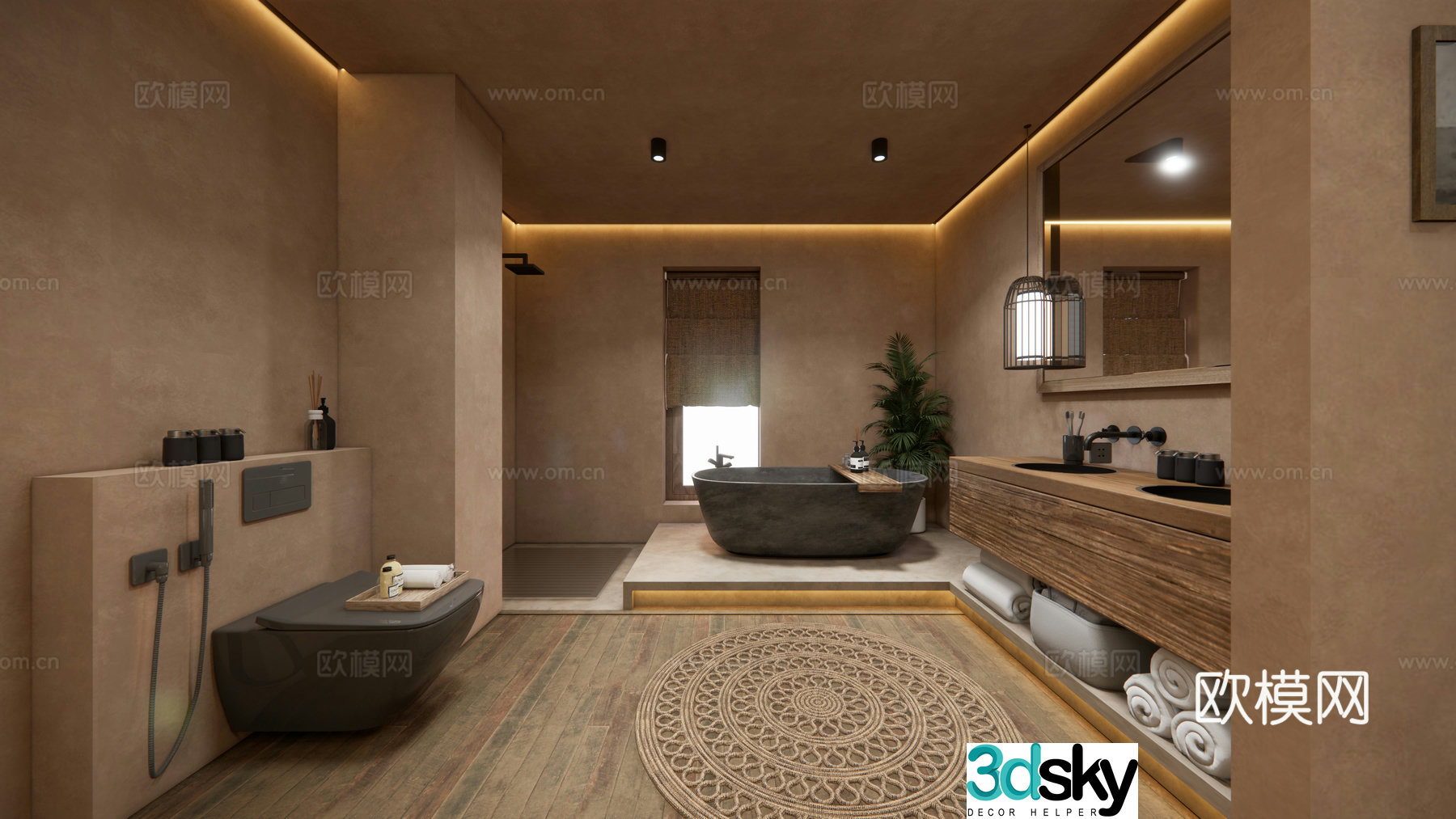 Wasabi-wind bathroom Wasabi-silver bathroom bathtub Toilet bathroom sink bathtub Toilet basin horse 3D model