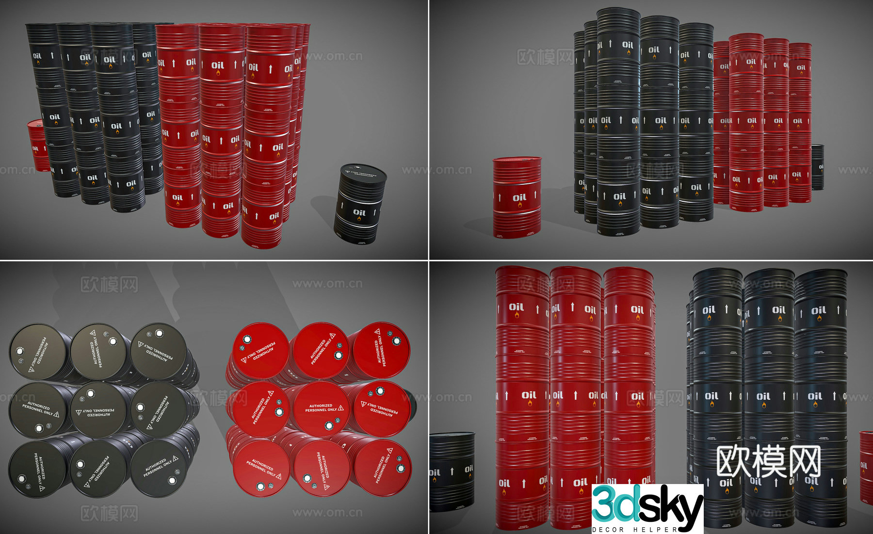 Modern paint bucket Construction bucket Fuel bucket Rusty iron bucket Industrial equipment ornaments 3D model