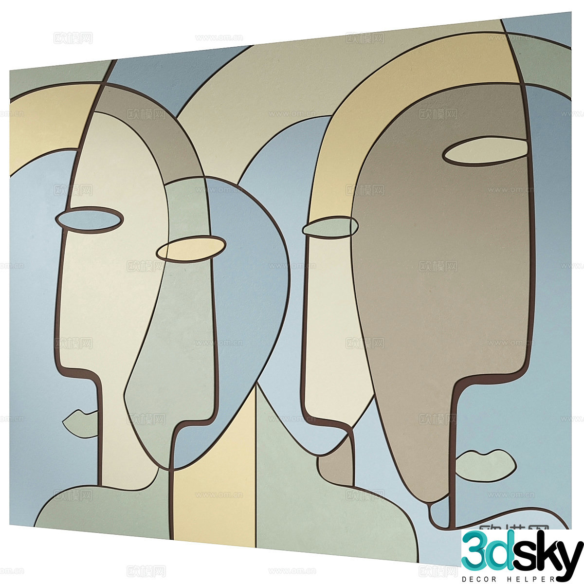 Abstract painting 3d model