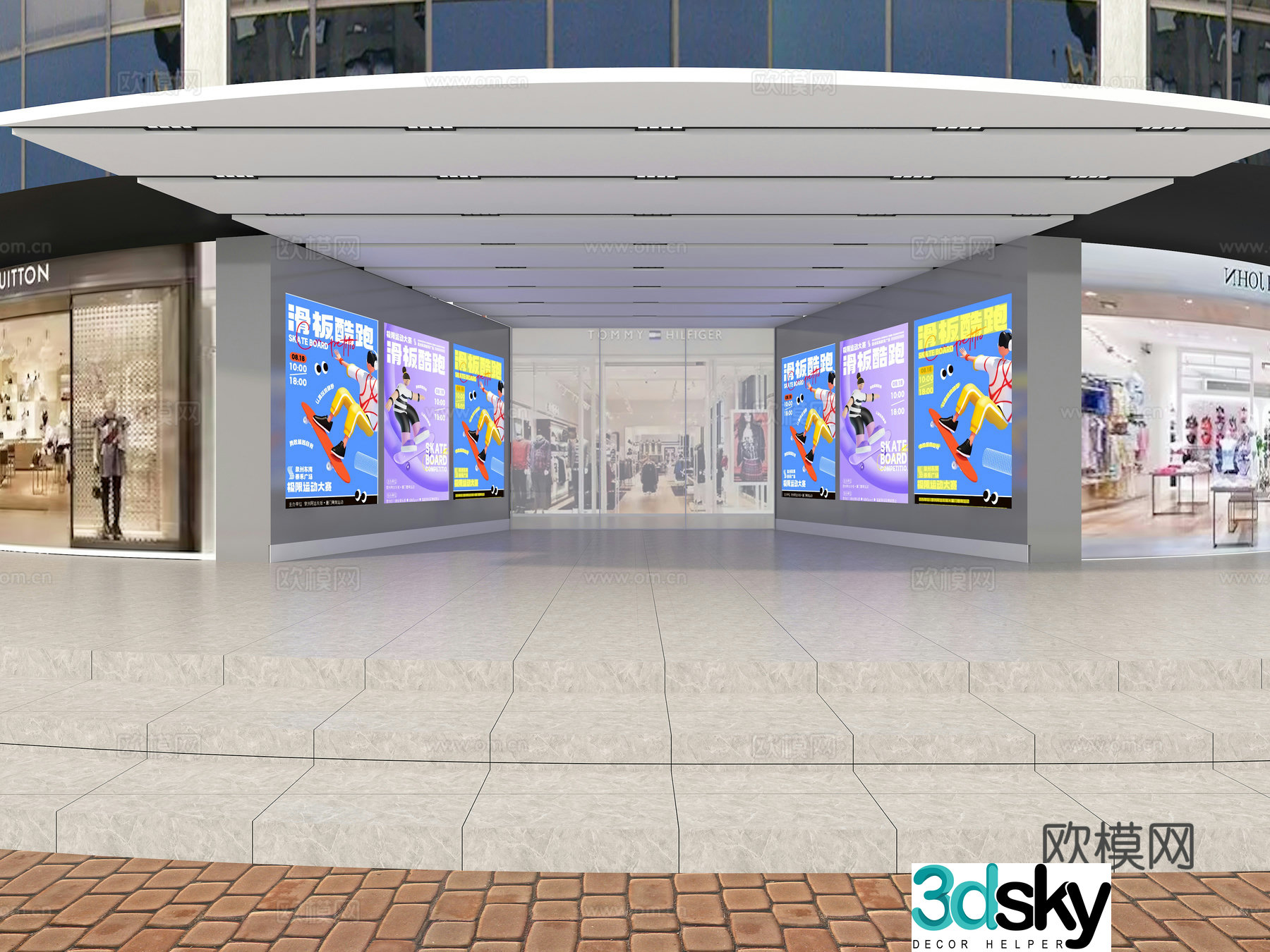 Shopping mall 3d model