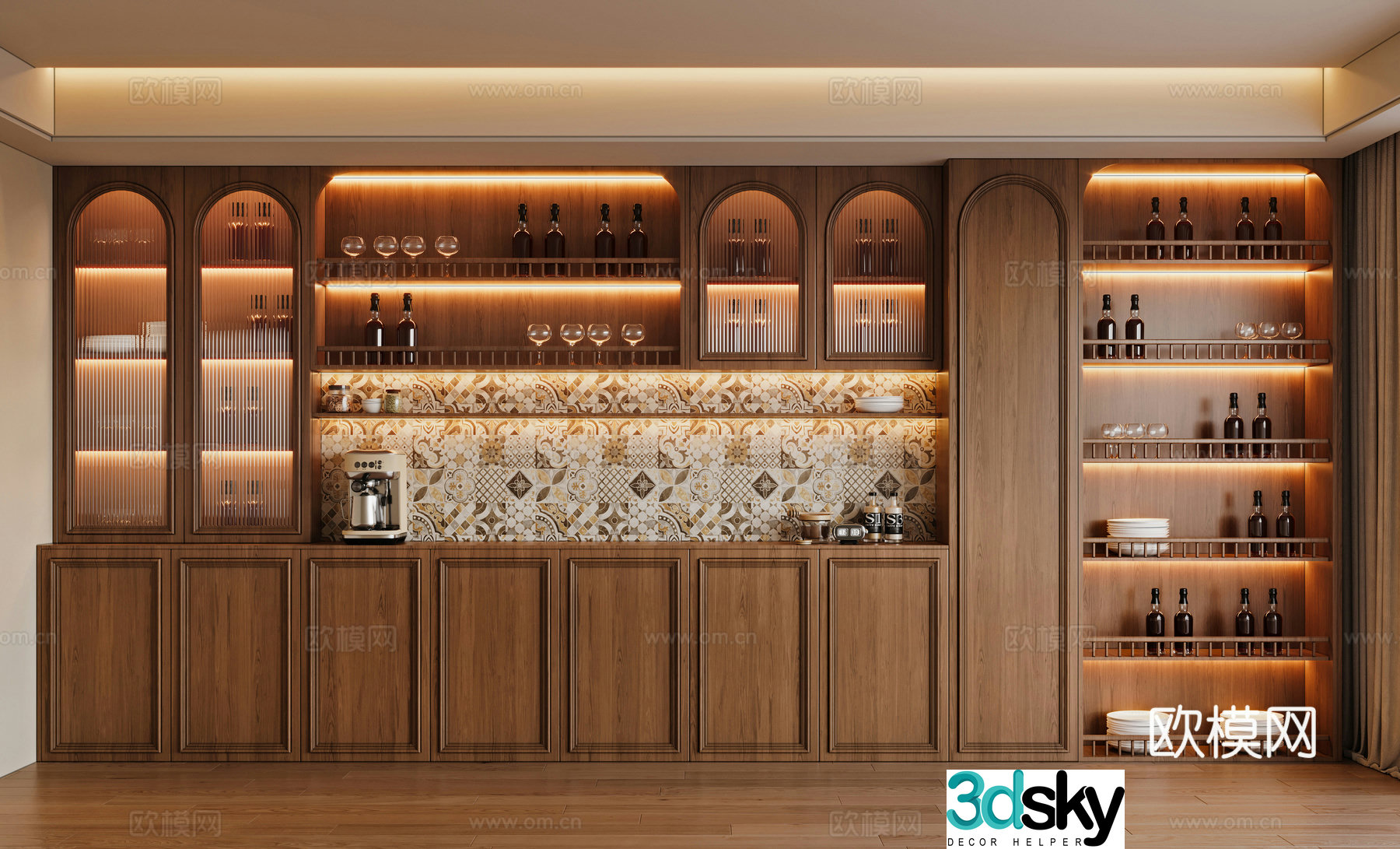French sideboard 3D model
