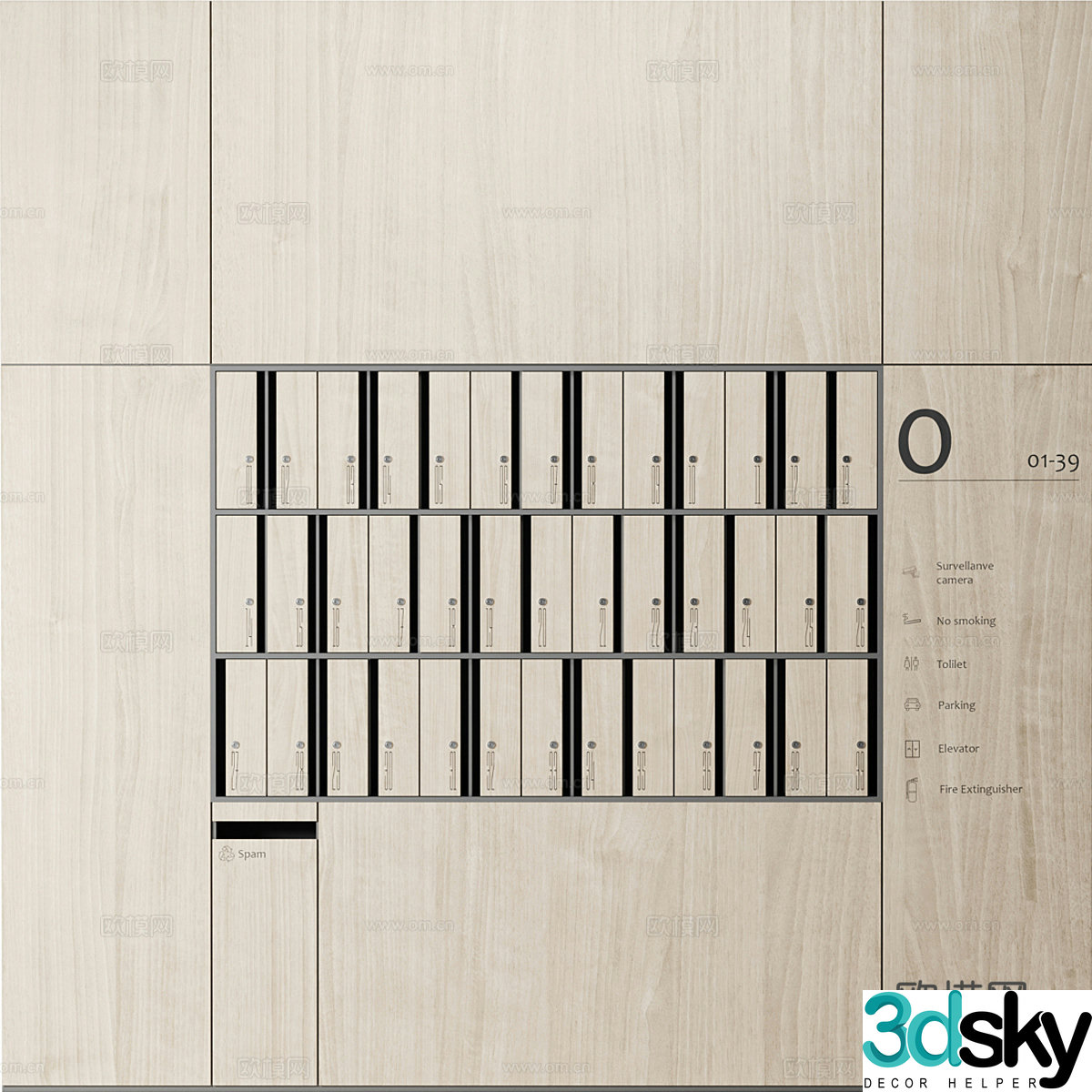 Express cabinet File cabinet Email 3D model