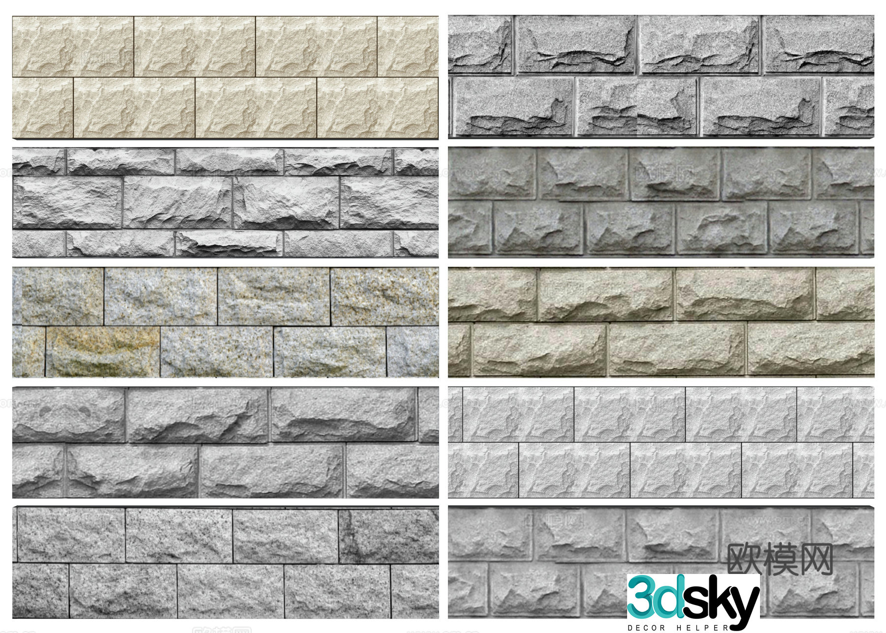 2D Mushroom Stone Axe Chopping Stone Axe Chopping Stone Natural Stone Fur Stone Wall Cultural Stone 3D Model
