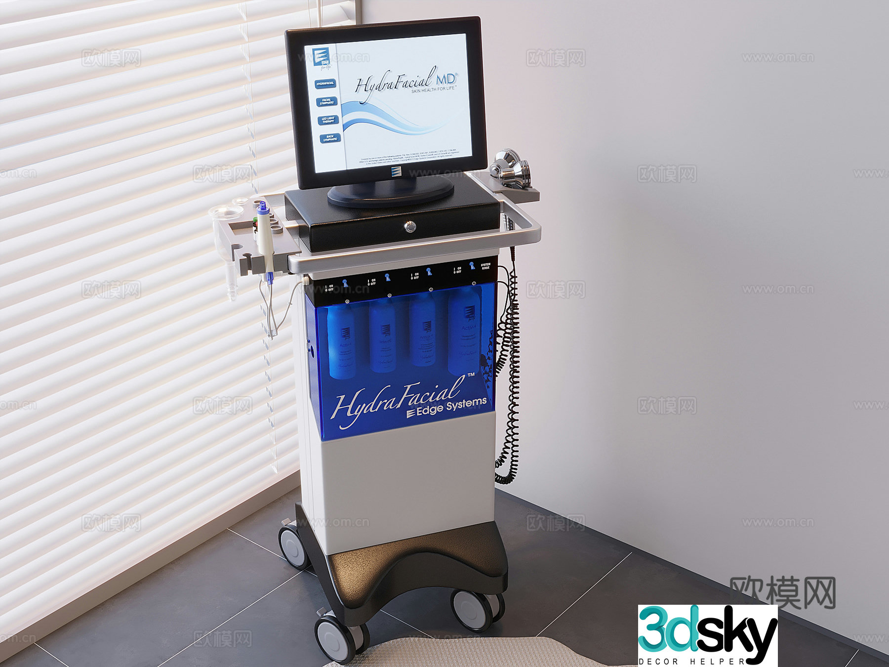 Mobile beauty and medical beauty instruments water light instruments water cleansing machine skin management comprehensive instrument 3D model