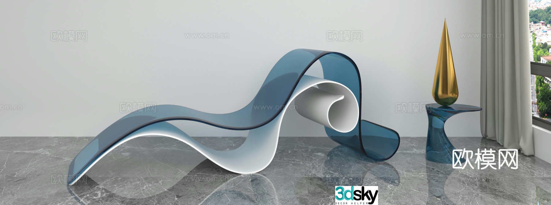 Modern leisure chair 3d model