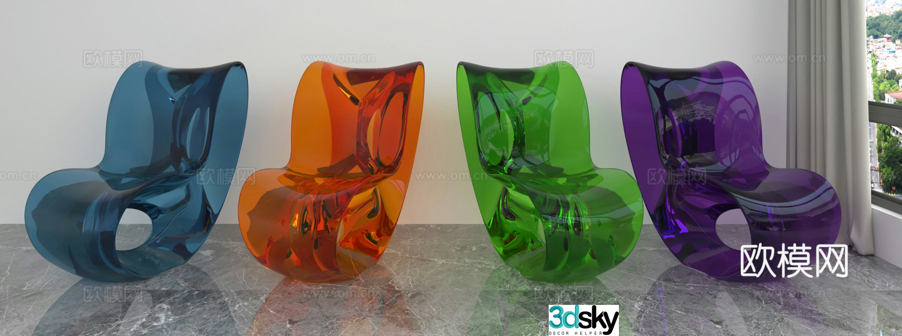 Modern leisure chair 3d model