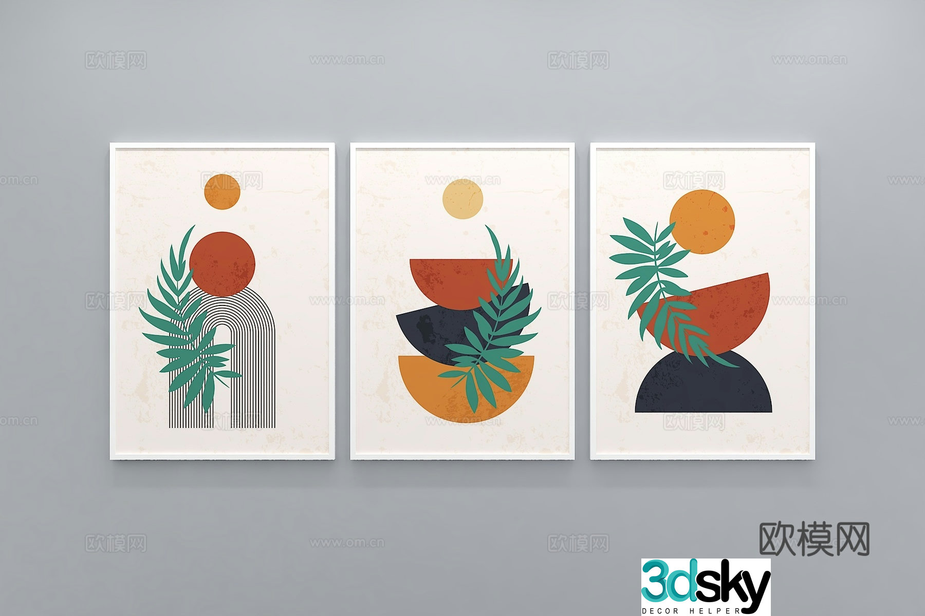Modern Decorative Painting Art Hanging Painting 3D Model