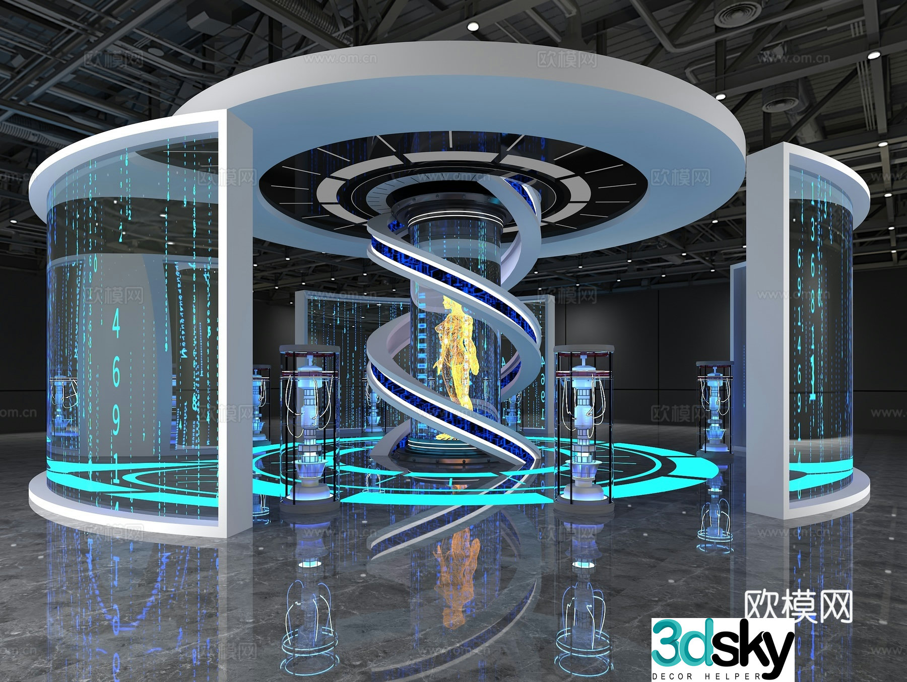 Modern Tech Exhibition 3D Model