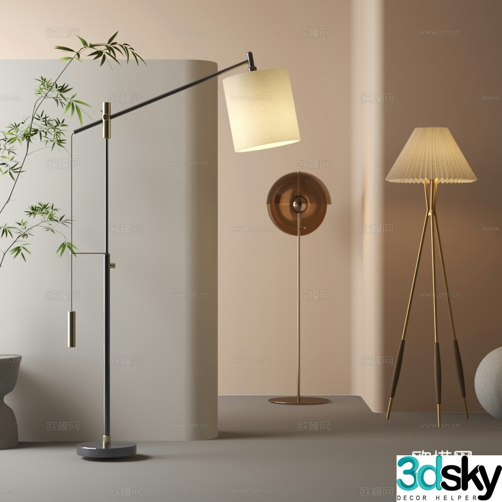 Modern floor lamp 3d model