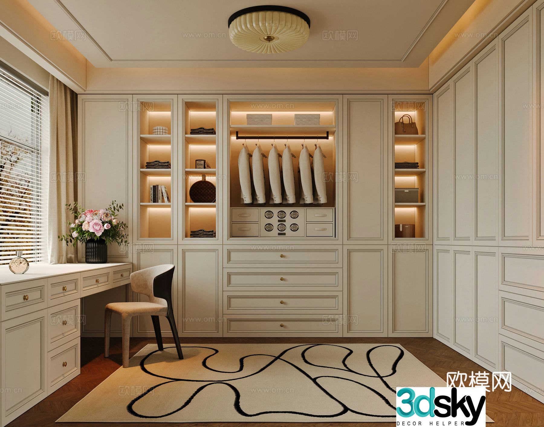 French cloakroom 3d model
