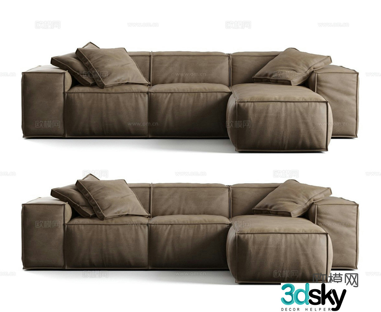 Modern living room fabric sofa large corner sofa minimalist sofa BRAND sofa 3d model
