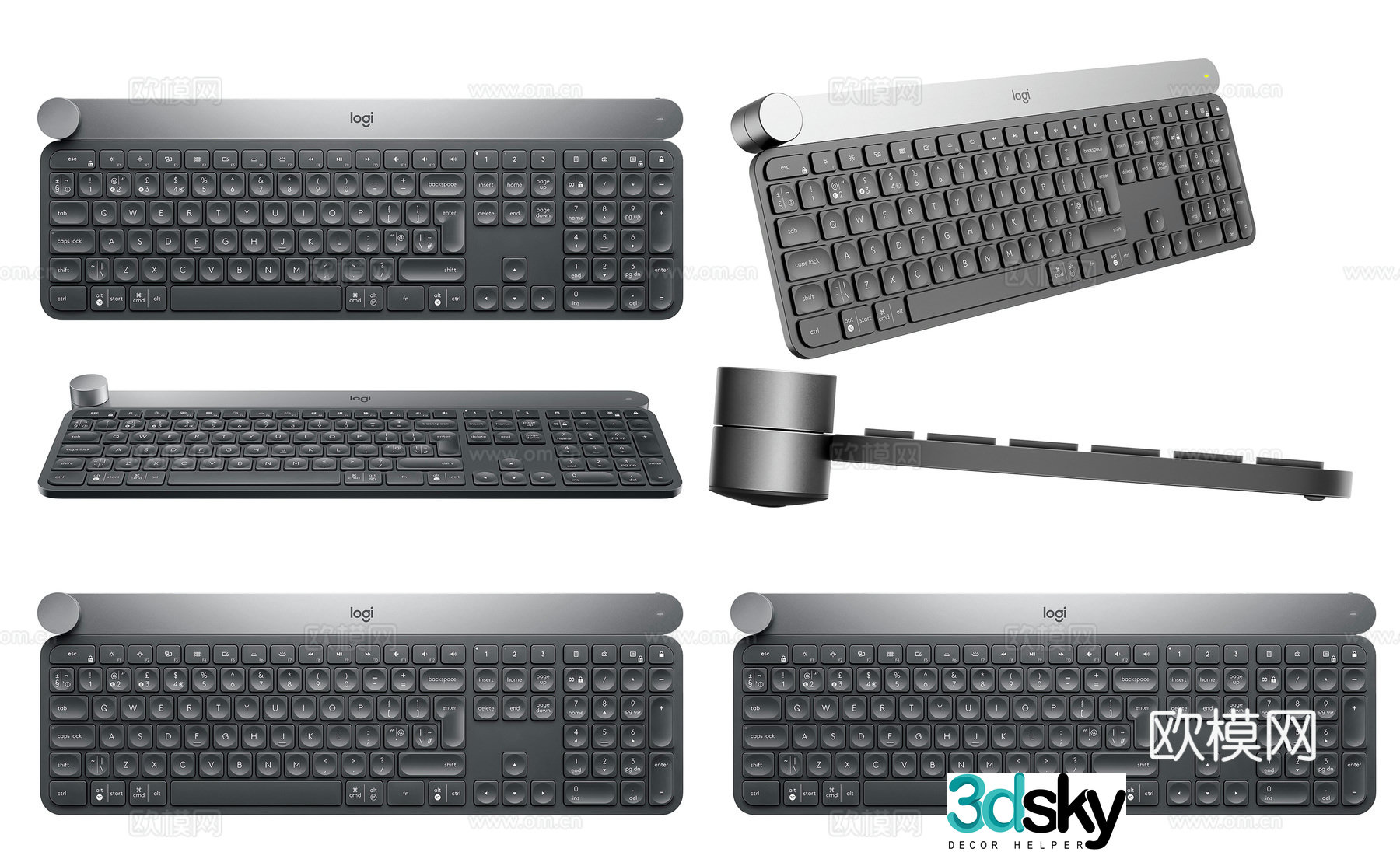 Modern Logitech keyboard craft keyboard Logitech wireless keyboard Simple wireless Bluetooth keyboard 3d model