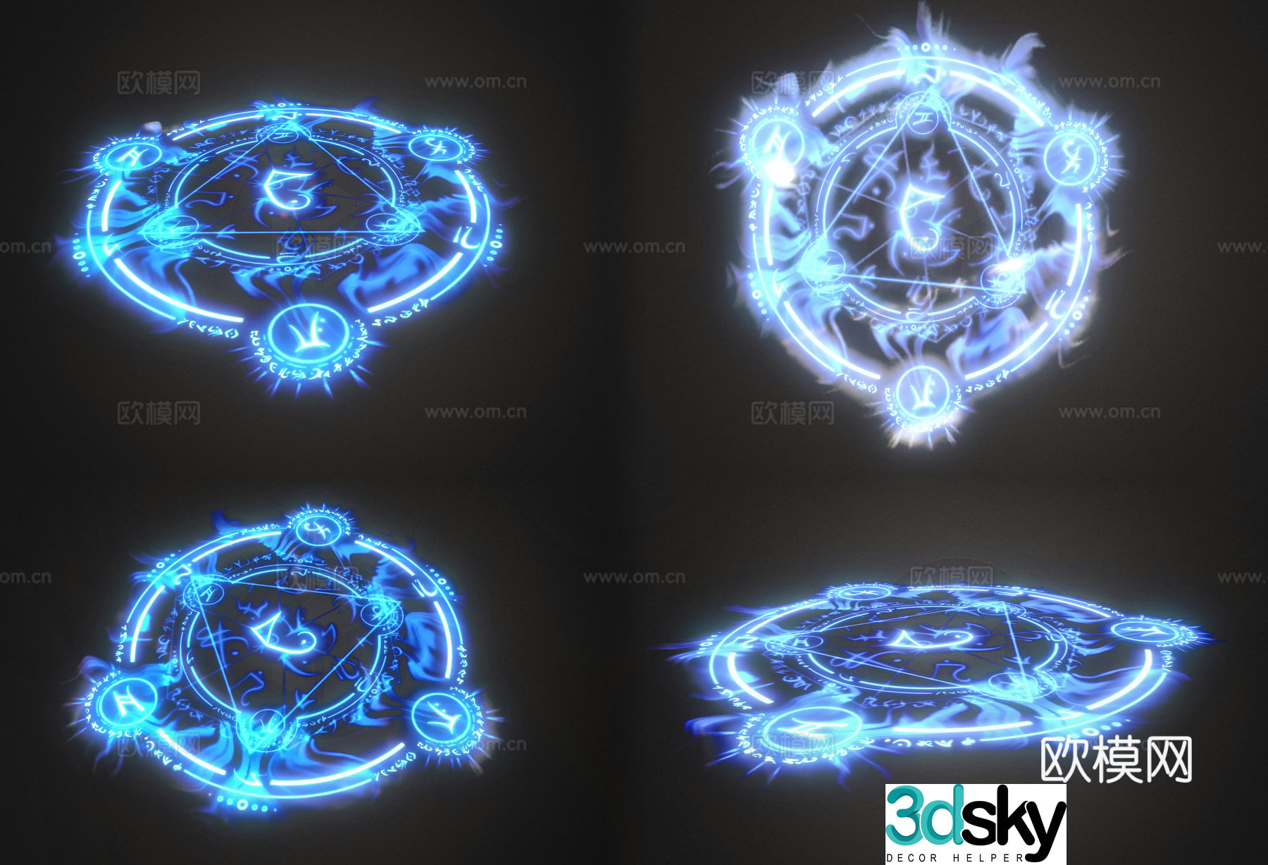 Modern magic array Game teleportation array Magic magic array Game animation teleportation array Game 3D model