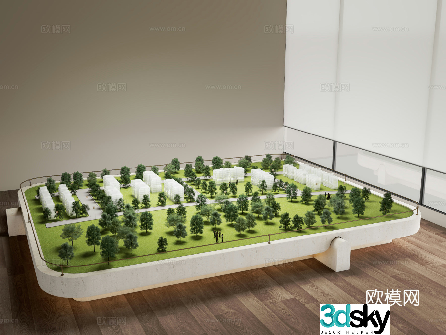 Modern sand table 3d model