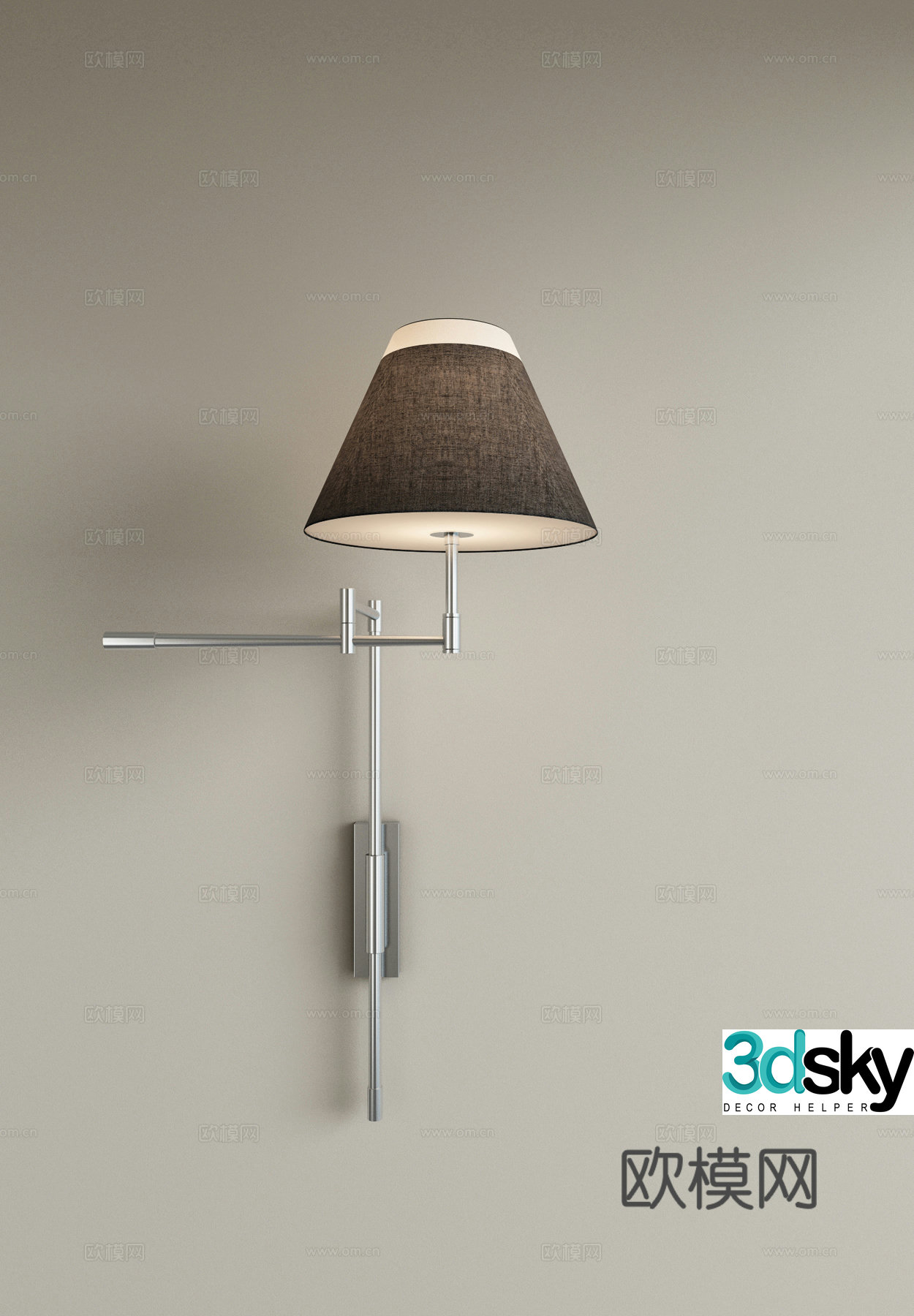 Modern metal wall lamp Large wall lamp Bedside wall lamp Study wall lamp Living room wall lamp 3D model