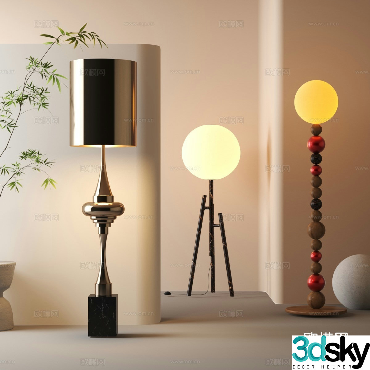 Modern floor lamp 3d model