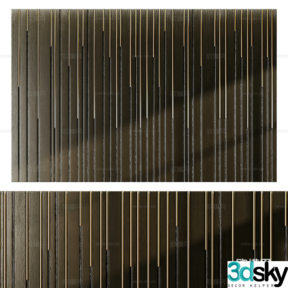 Modern Italian light luxury wall panel decoration 3D model