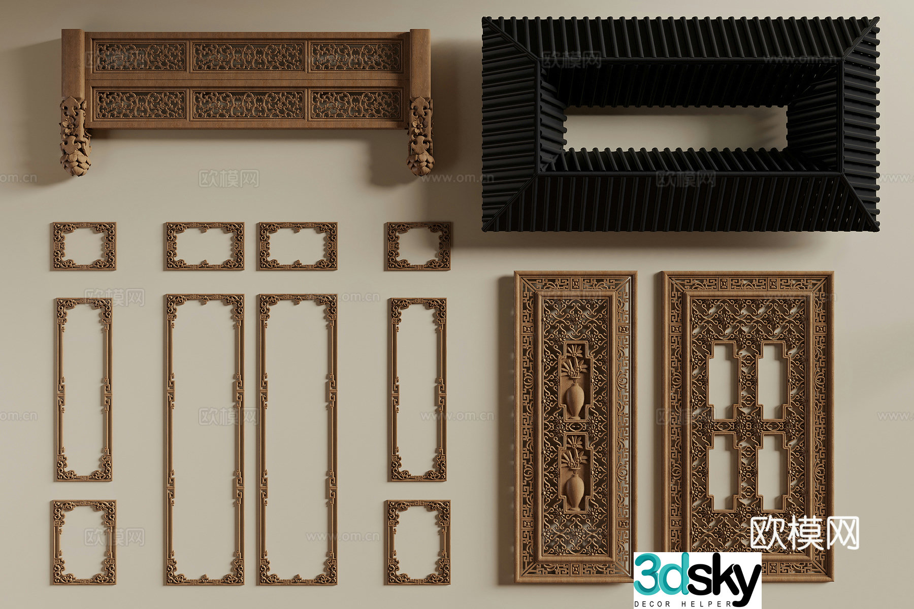Chinese carving 3D model