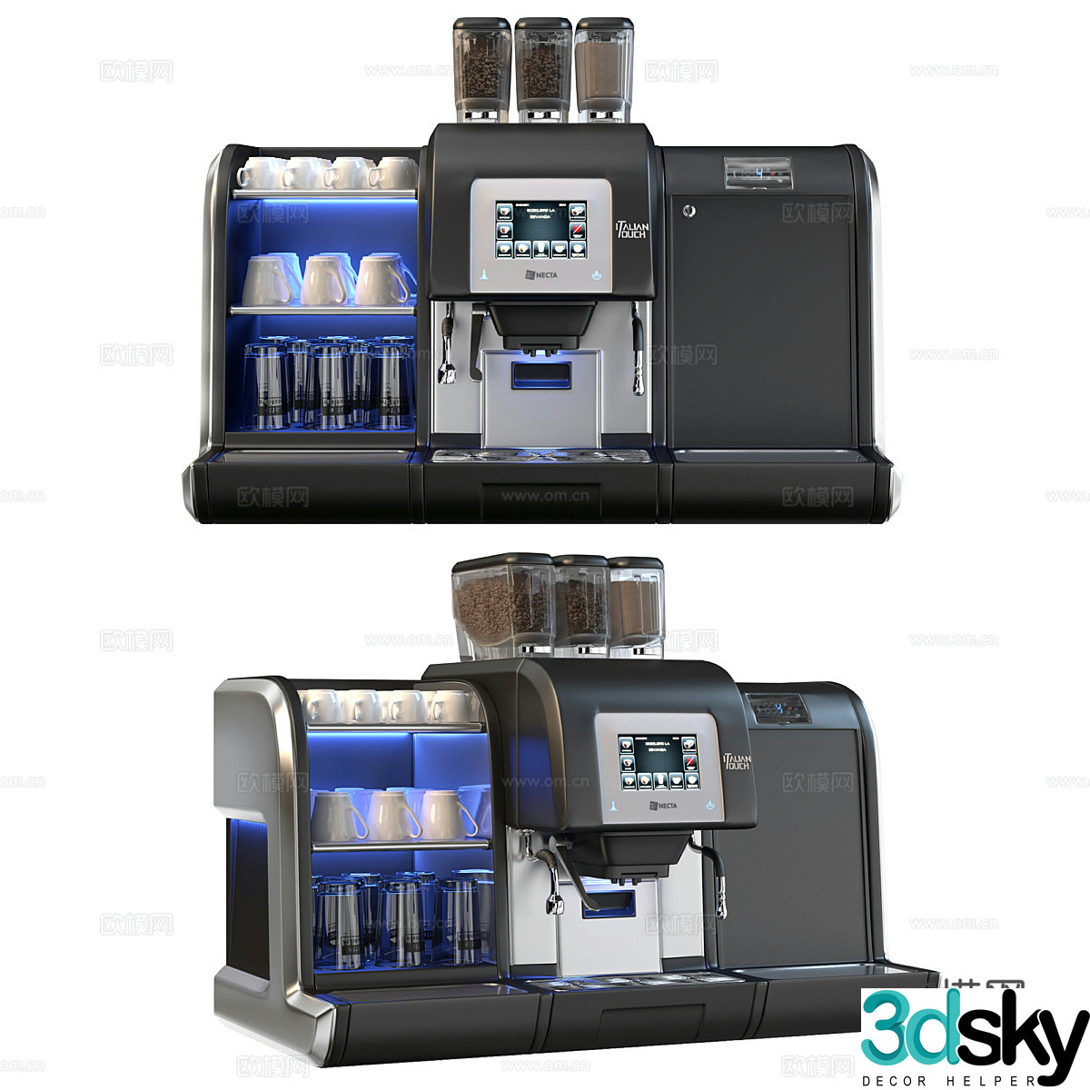 Modern coffee machine 3d model