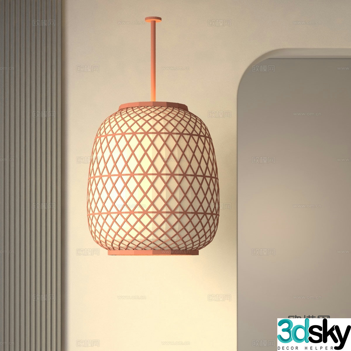 Modern lantern 3d model