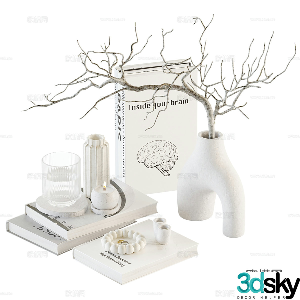 Modern jewelry ornament combination 3D model