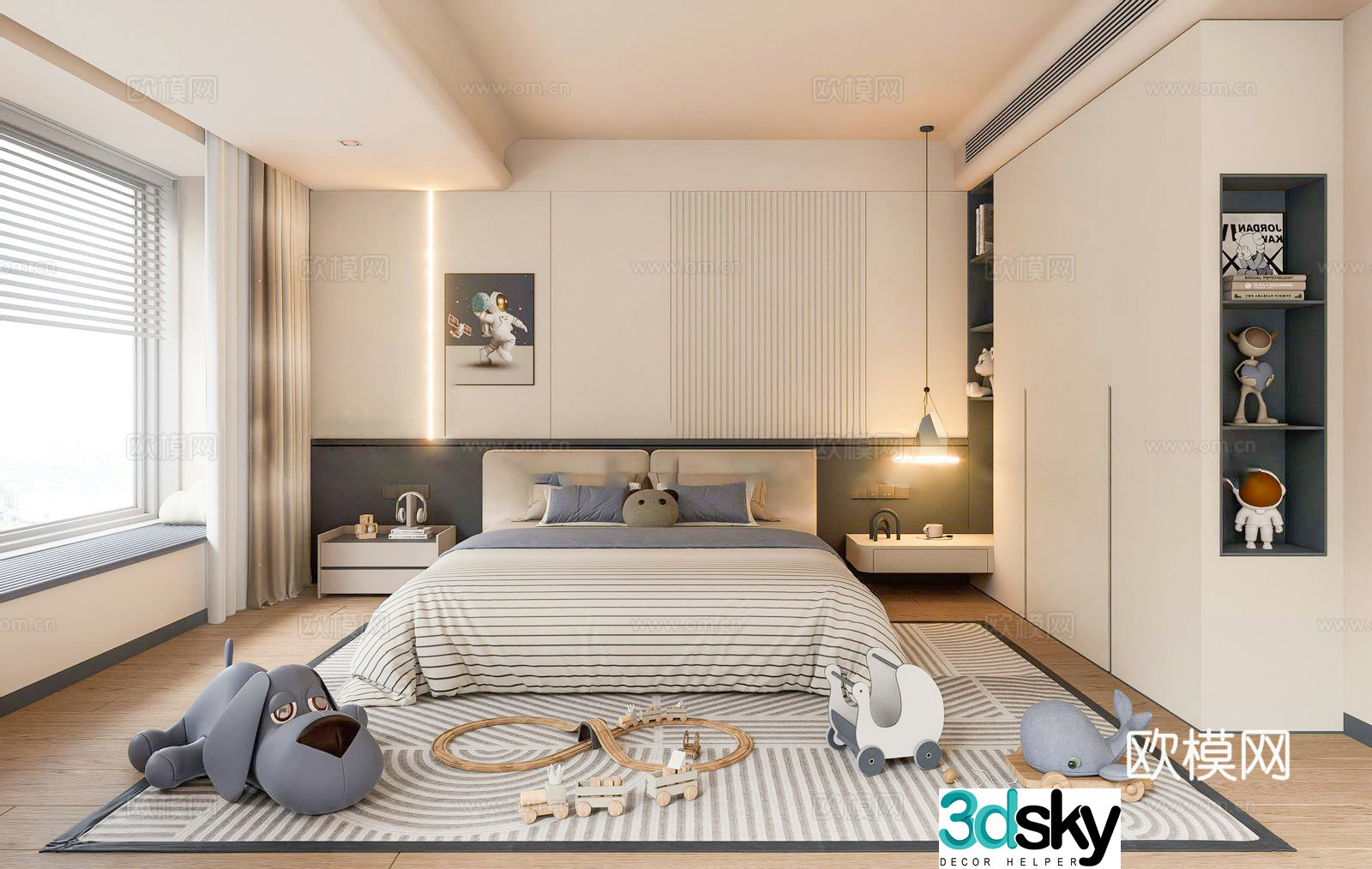 Modern children’s room boys’ children’s bedroom indoor children’s room children’s room boys’ 3D model
