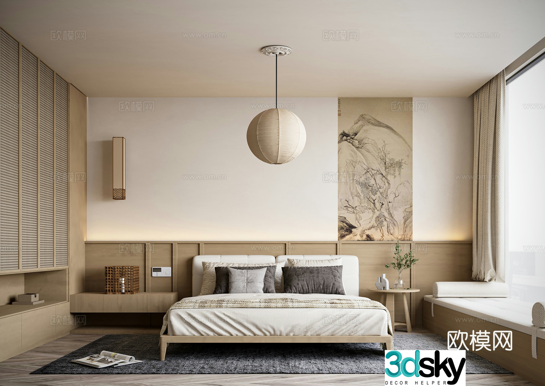 Song Dynasty aesthetic bedroom 3D model