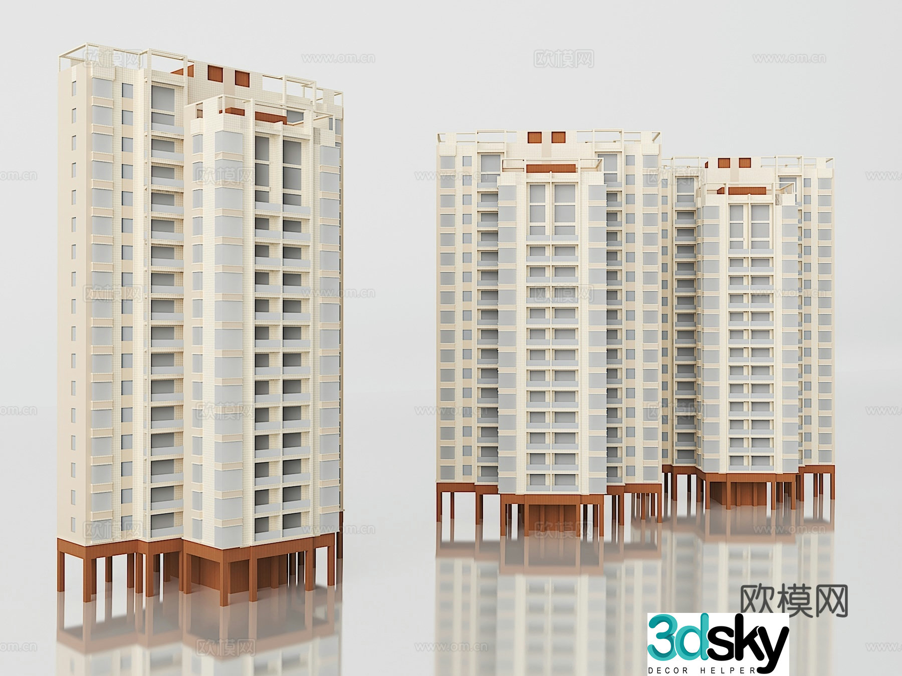3D model of residential building