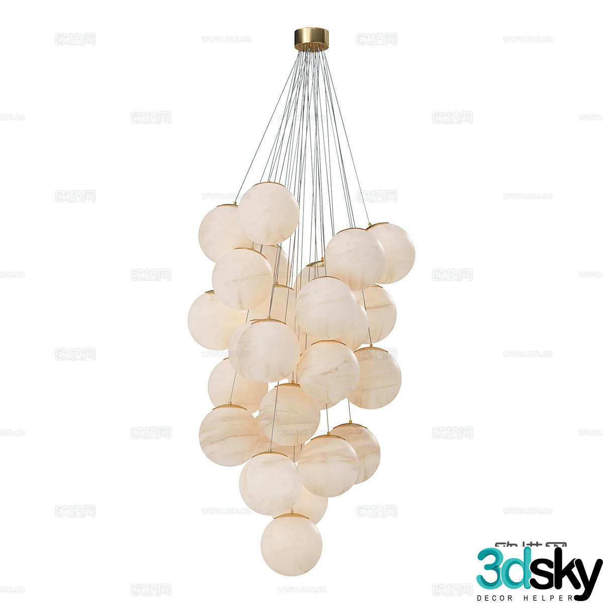 Modern simple chandelier chandelier simple chandelier living room chandelier lamp 3d model