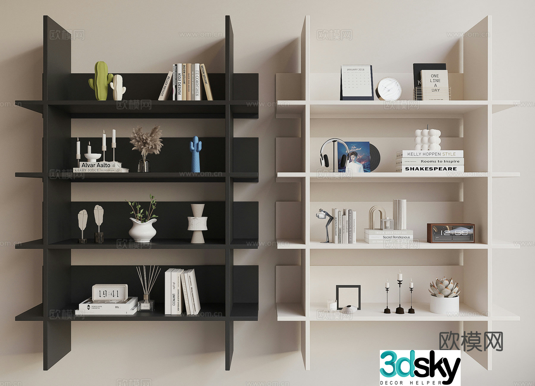 Modern shelf 3D model