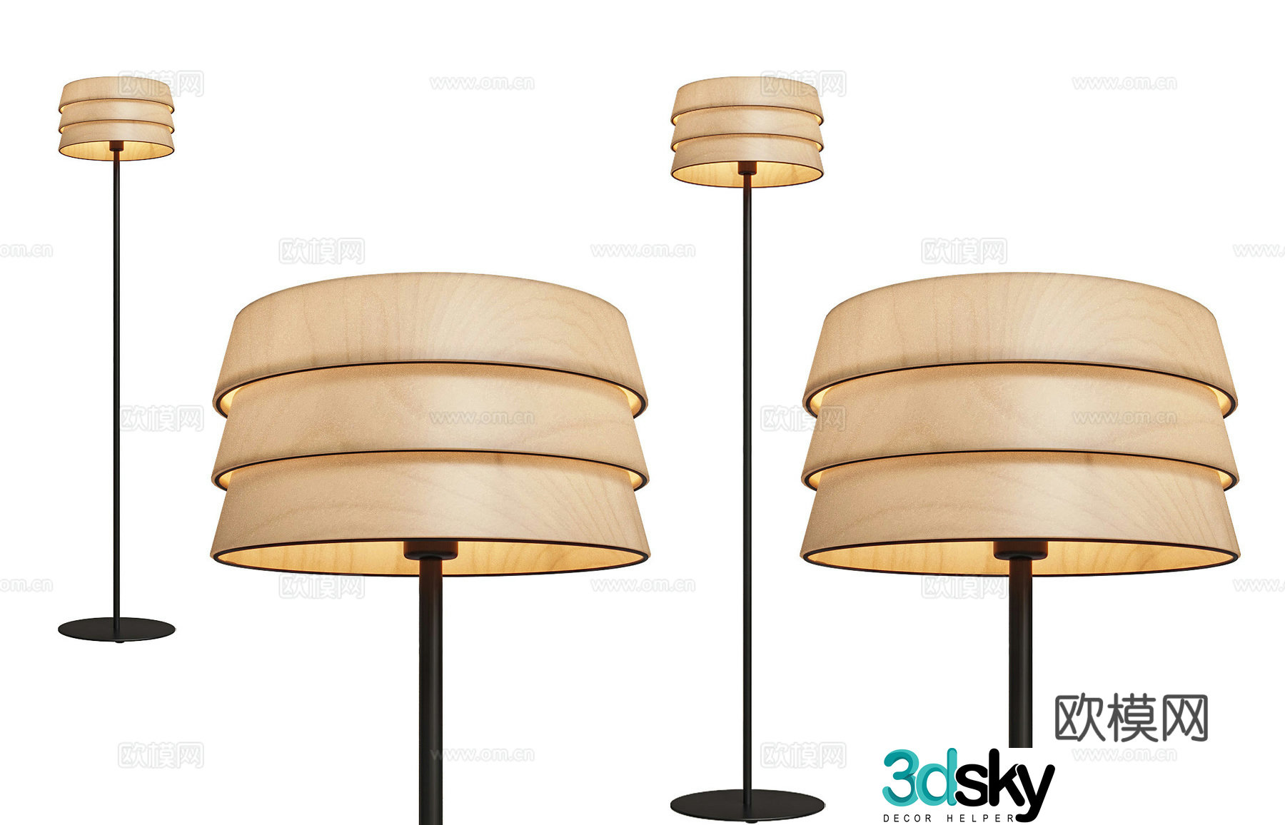 Wasabi wind floor lamp Minimalist metal floor lamp Artistic floor lamp Living room floor lamp Current 3D model