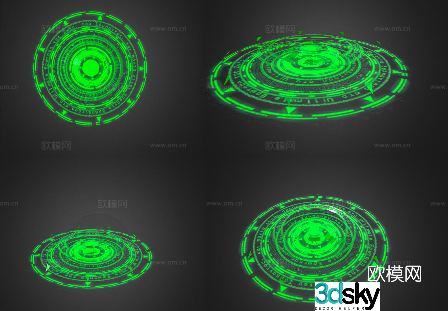 Modern magic array Game teleportation array Magic magic array Game animation teleportation array Game 3D model